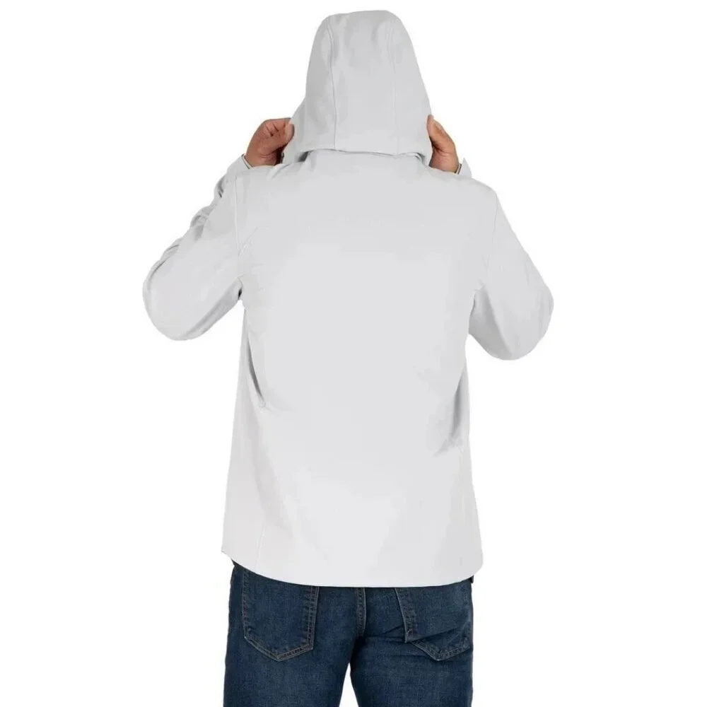 NEW Gerry Softshell Windbreaker Jacket Men's L Gray Full Zip Hooded G1420